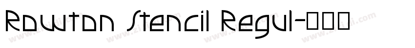 Rowton Stencil Regul字体转换
